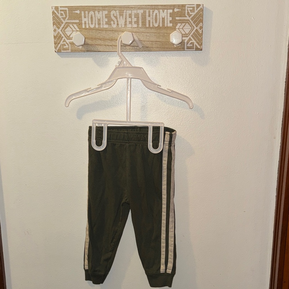 Garanimals Dark Green Kids Joggers with Stripes